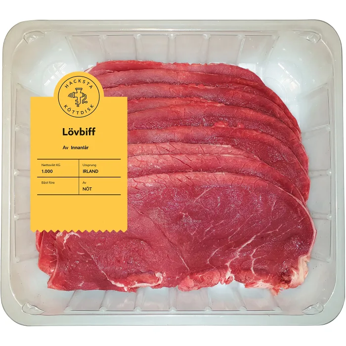 Lövbiff av innanlår ca 1kg Hacksta Köttdisk