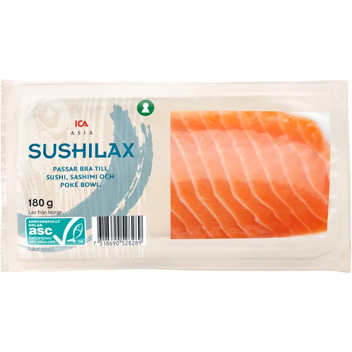 Sushilax Färsk Laxloin 180g Miljömärkt ICA Asia