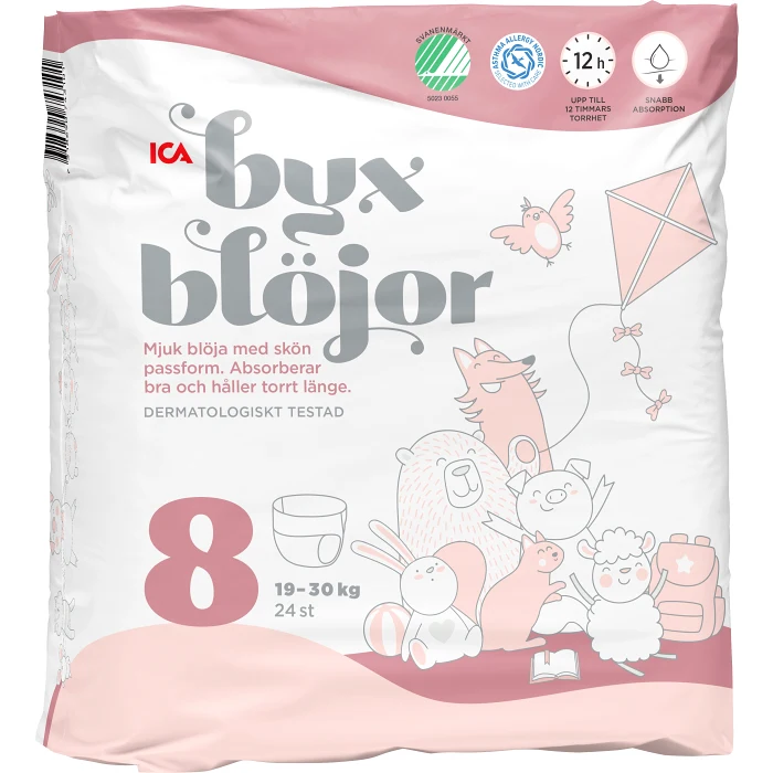 Byxblöjor strl 8, 19-30kg 24-p ICA