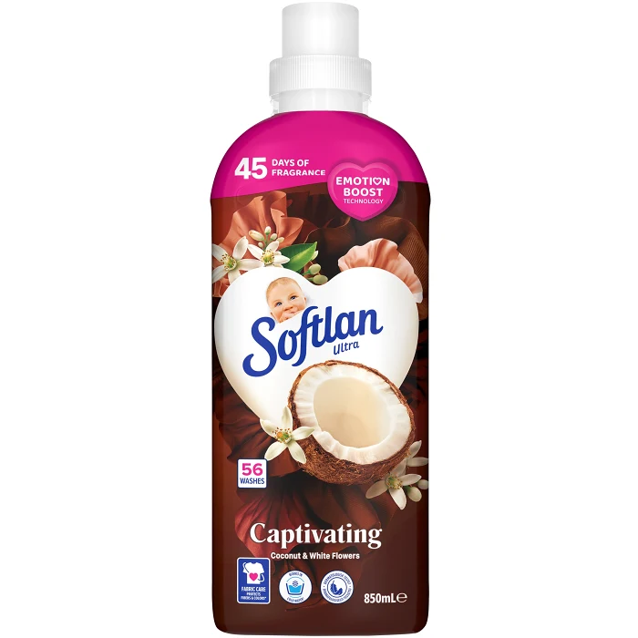 Sköljmedel Captivating Coconut & White Flower 1700ml Softlan