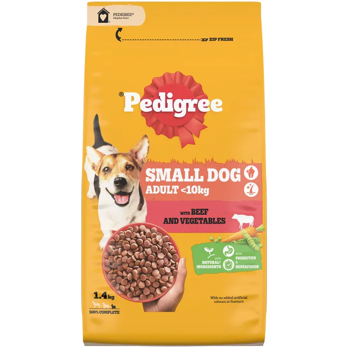 Hundmat Small Dog Biff/Grönsak 1.4kg Pedigree