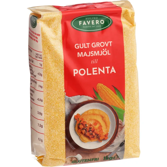 Majsmjöl Polenta Grovmalen 1kg Favero