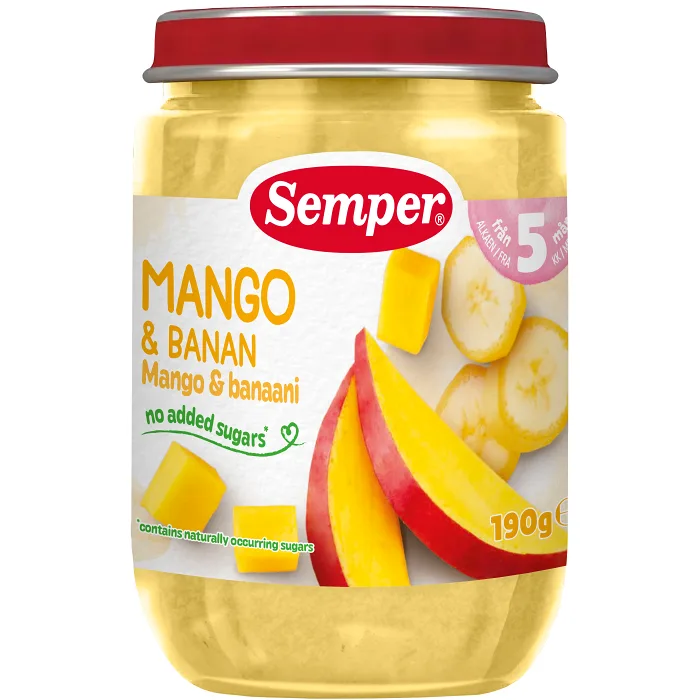 Mango & banan Från 5m 190g Semper