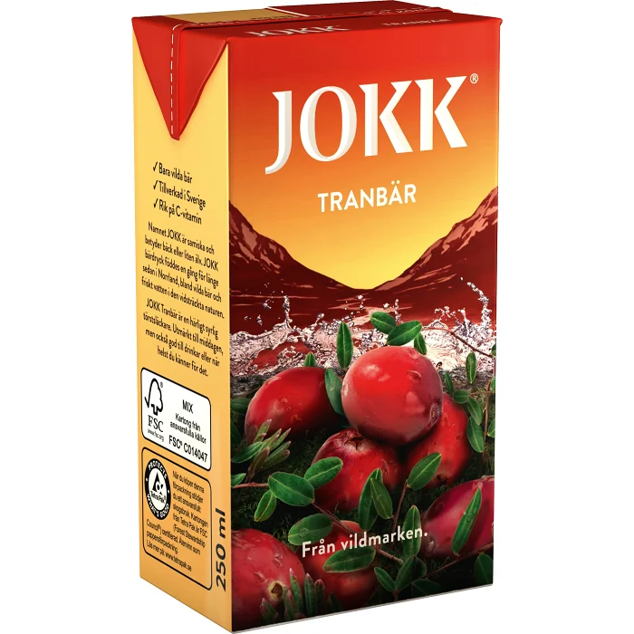 Tranbärsdryck Koncentrat 250ml Jokk