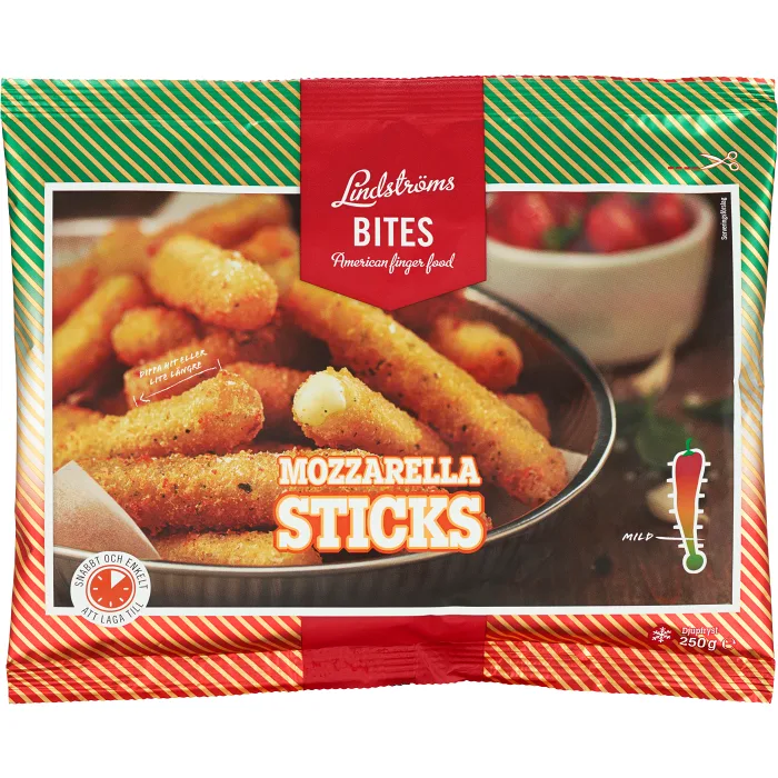 Mozzarellasticks Fryst 250g Lindströms Bites