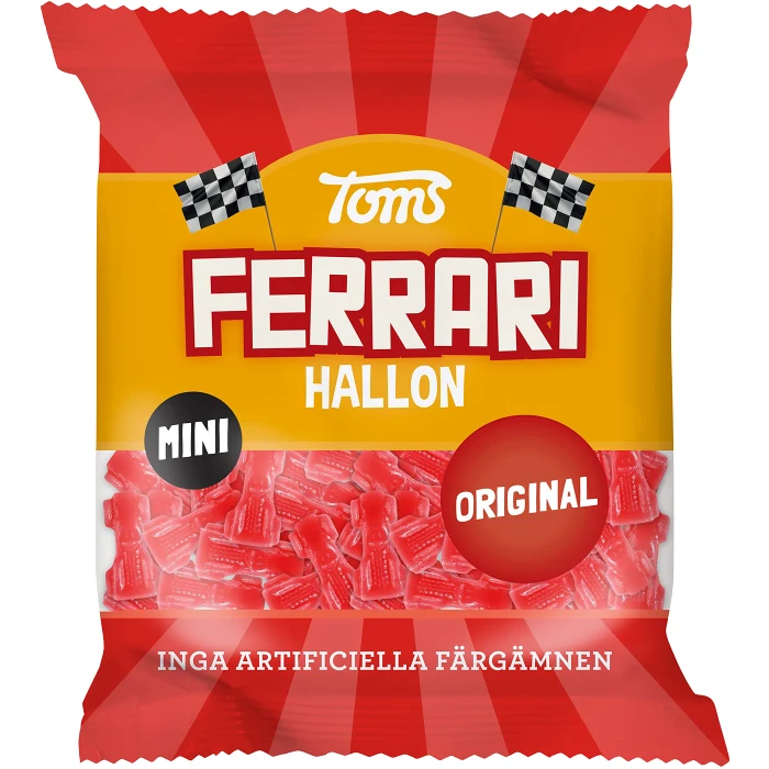 Godispåse Mini Ferrari Hallonsmak Original 80g Toms