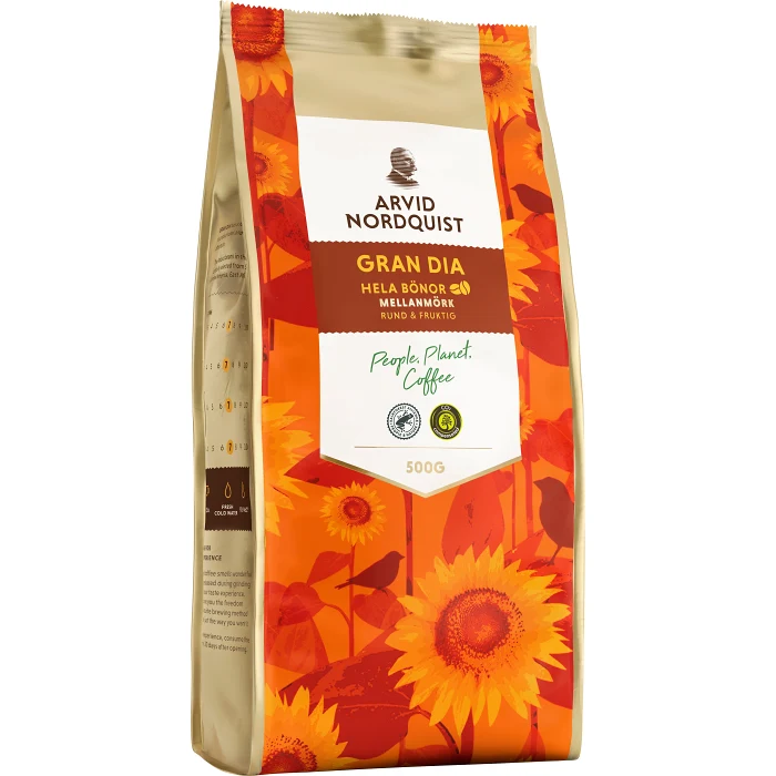Kaffe GranDia Hela bönor 500g Arvid Nordquist