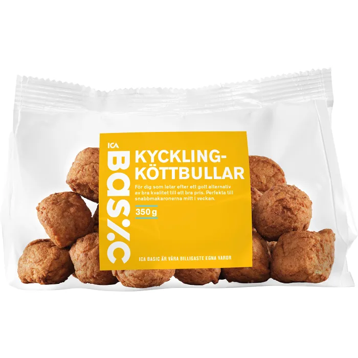 Kycklingköttbullar 350g ICA Basic