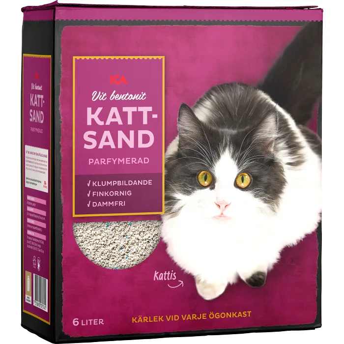 Kattsand Vit Parfymerad 6l ICA