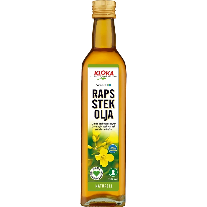 Rapsstekolja Naturell 500ml Kloka