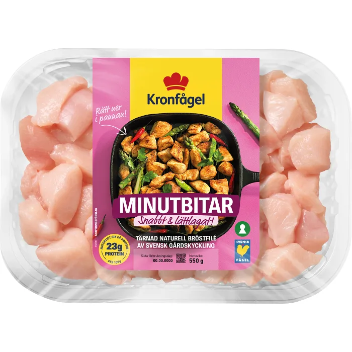 Kycklingbröstfilé Färsk Minutbitar 550g Kronfågel