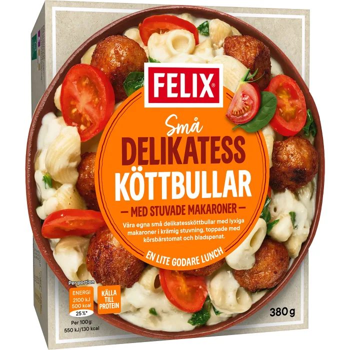 Delikatessköttbullar med stuvade makaroner 380g Felix