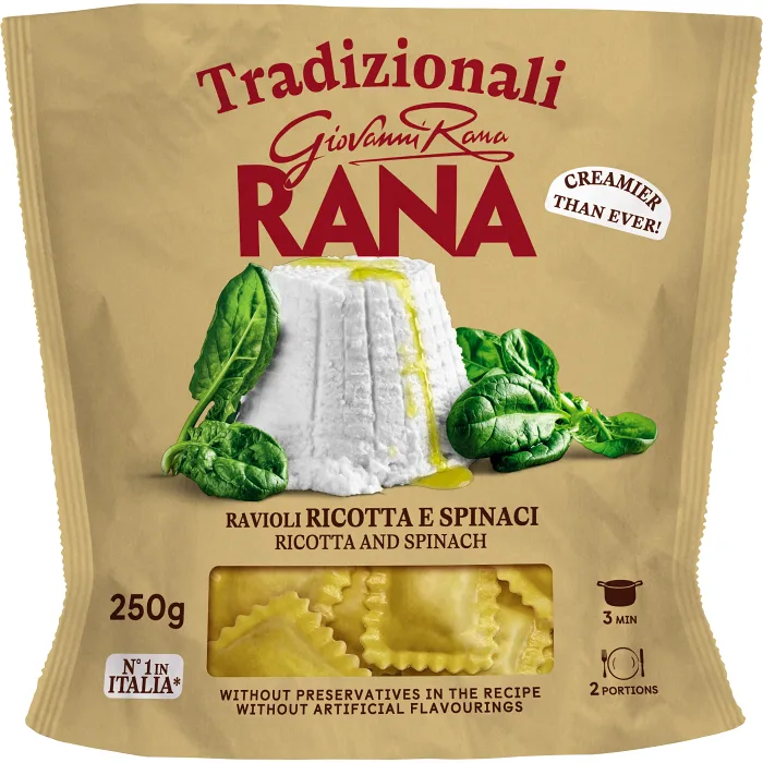 Färsk Pasta Ravioli Ricotta och Spenat 250g Rana