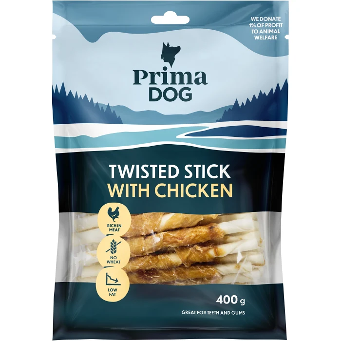 Tuggpinne med kyckling 45-p 400g PrimaDog