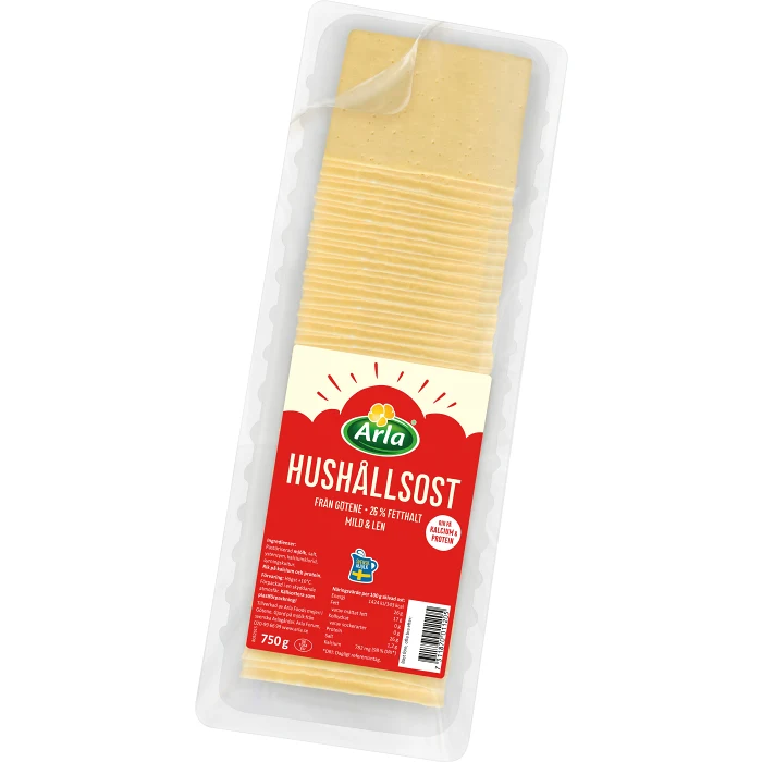 Götene Hushållsost skivad 750 g Arla