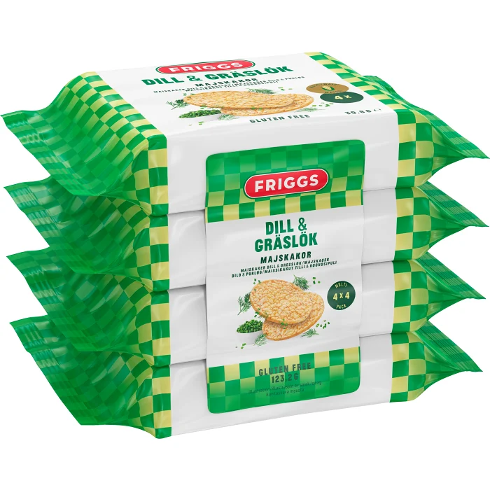 Snacks Multipack Dill/Gräslök 4P 123g Friggs