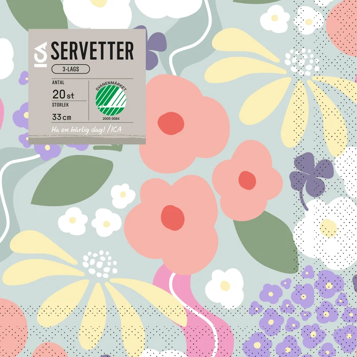 Servett 33cm Sunny 20-p ICA