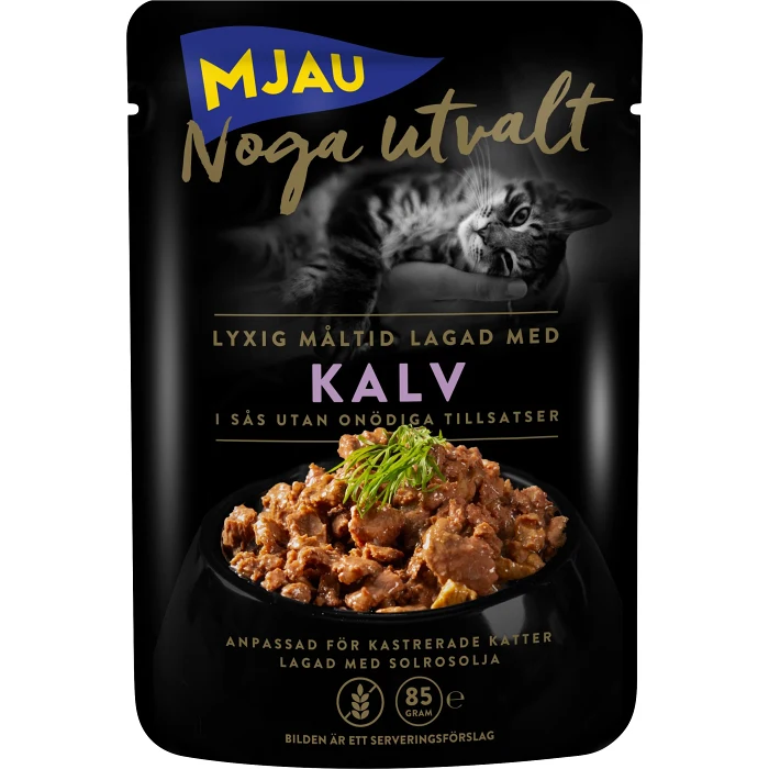 Kattmat Kalv 85g Mjau