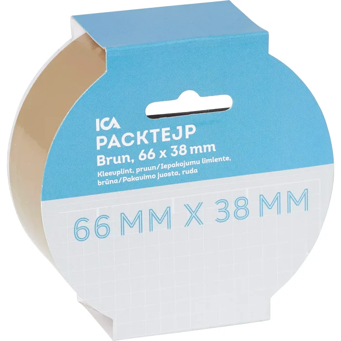 Packtejp Brun 38mmx66m ICA Home