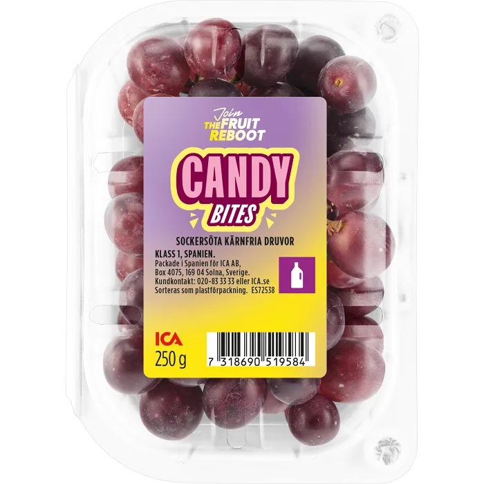 Candy Druvor 250g Klass 1 ICA