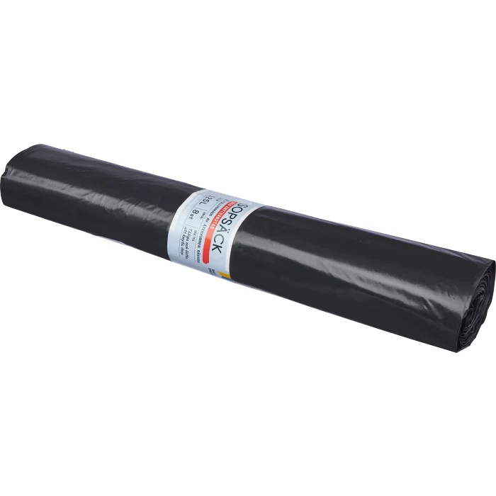 Sopsäck 125L 8st Svart ICA