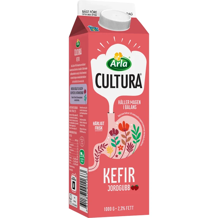 Filmjölk Cultura® Kefir Jordgubb 2,3% 1000g Arla