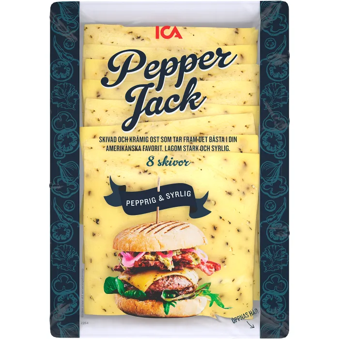 Ost Pepper Jack Skivad 20g 8-p ICA