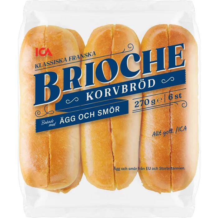 Brioche Korvbröd 270g ICA