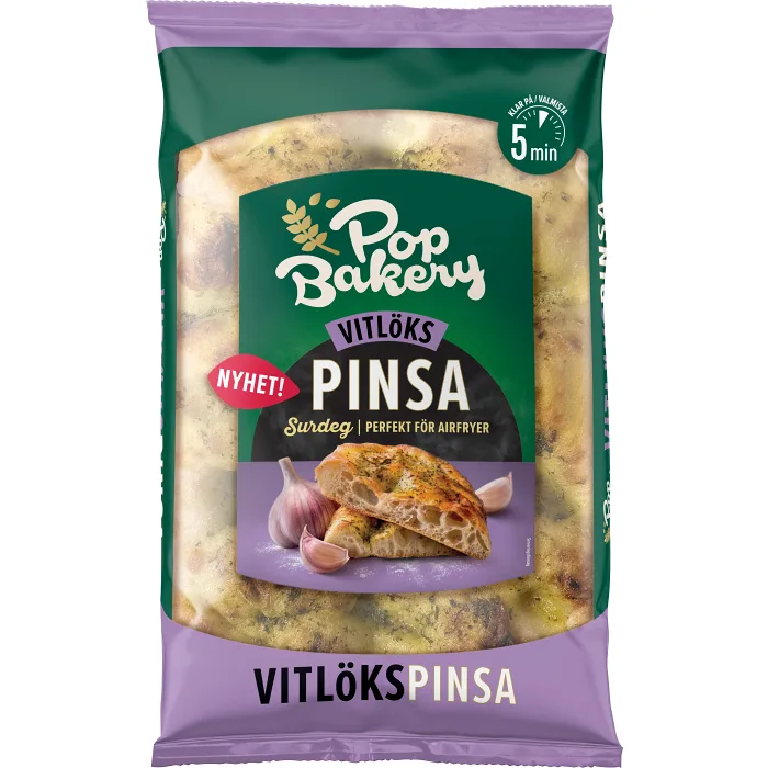 Pinsa Surdeg Vitlök 135g POP! Bakery
