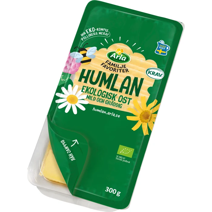 Ost Familjefav Humlan Eko skivad ost 300g Arla