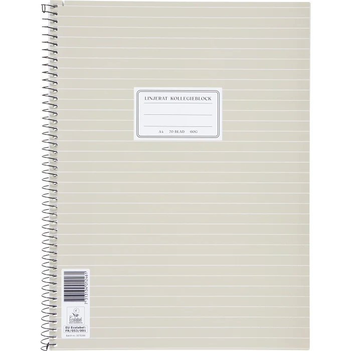 Kollegieblock Bas A4 Linjerat