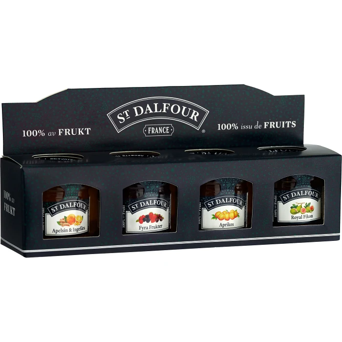 Marmelad Presentask Blandade smaker 28g 4-p St.Dalfour