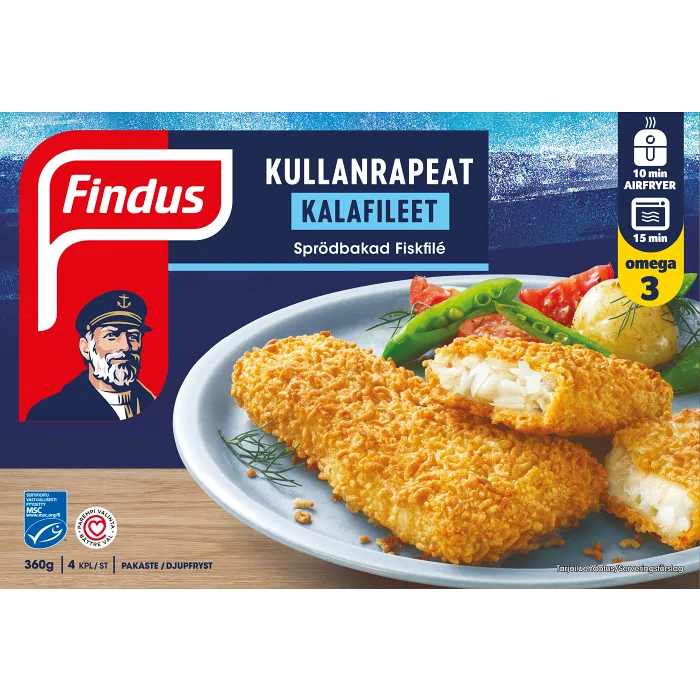 Sprödbakad fiskfilé MSC 360g Findus
