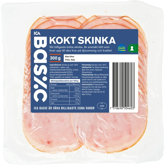 Kokt Skinka 300g ICA Basic