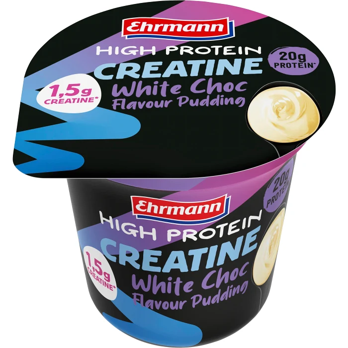 Protein Kreatin Pudding Vit Choklad 2,1% 230g High Protein