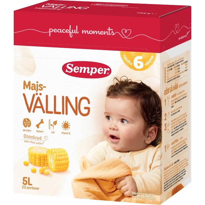 Majsvälling 6m 5l 725g Semper