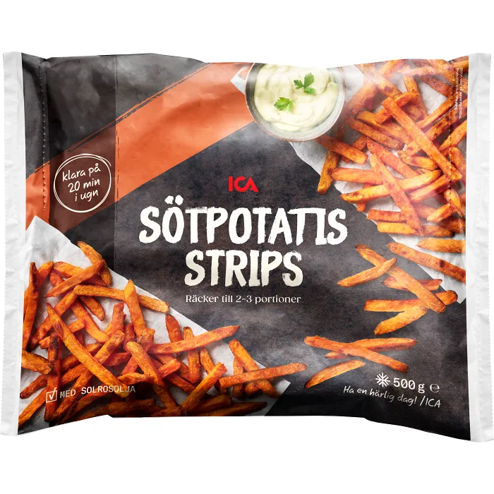 Sötpotatis strips Fryst 500g ICA