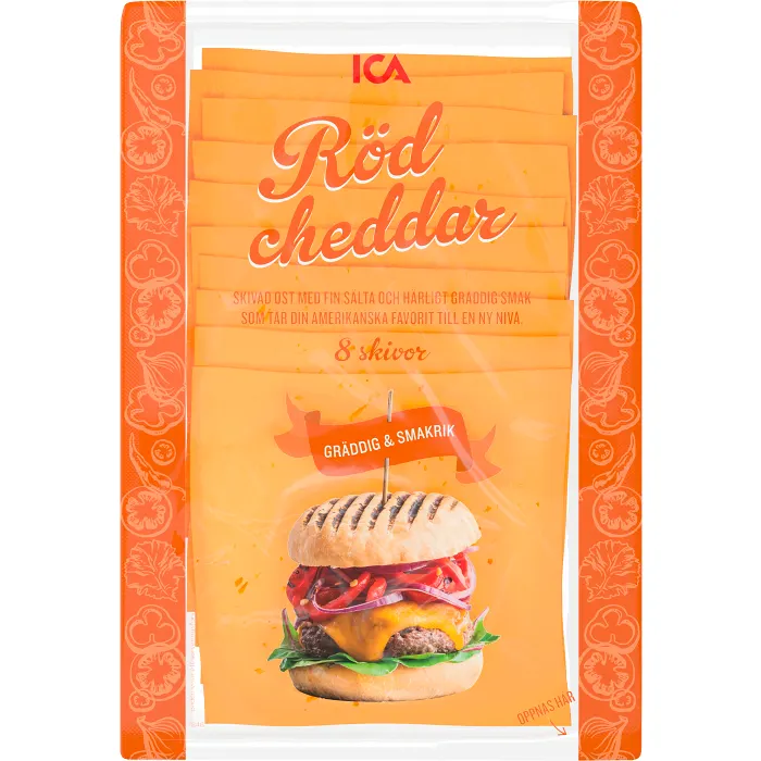 Röd Cheddar skivad 160g ICA