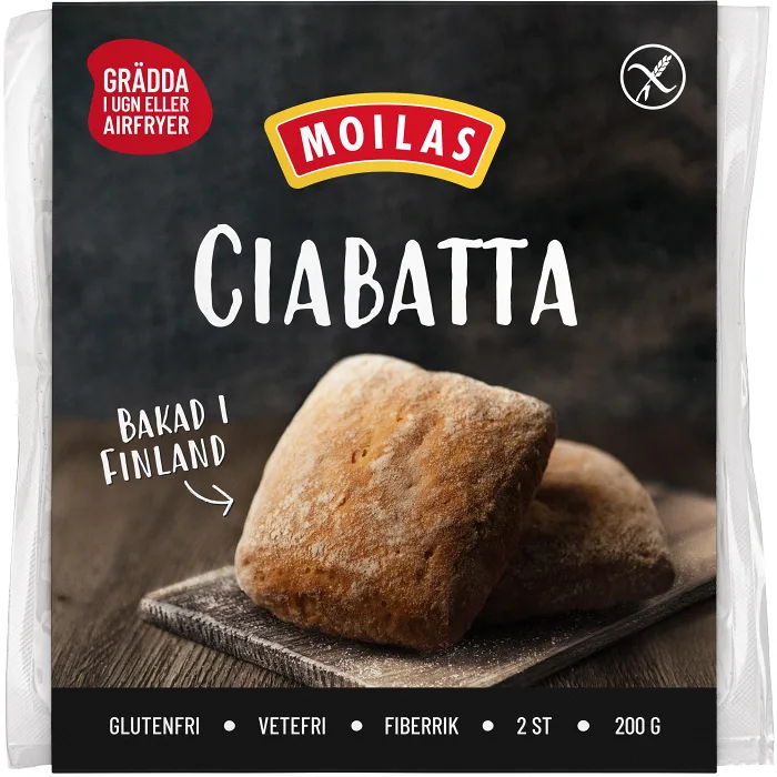 Ciabatta Glutenfri 2-p Moilas
