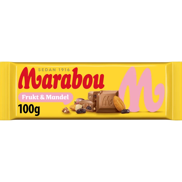 Chokladkaka Frukt & Mandel 100g Marabou