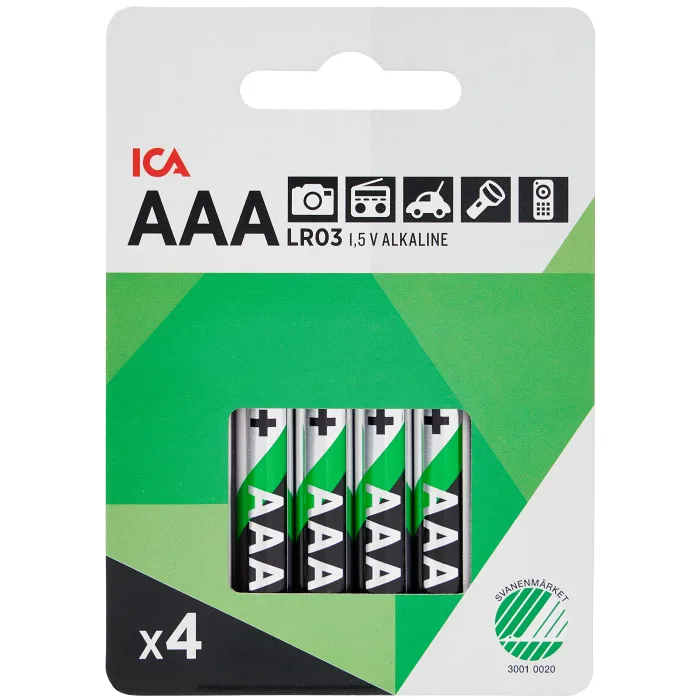 Batteri AAA LR03 4p ICA