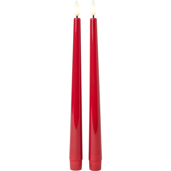 LED Antikljus röd 26cm ICA