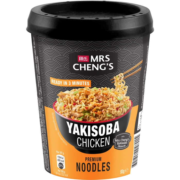 Nudlar i kopp Yakisoba Chicken 93g Mrs Chengs