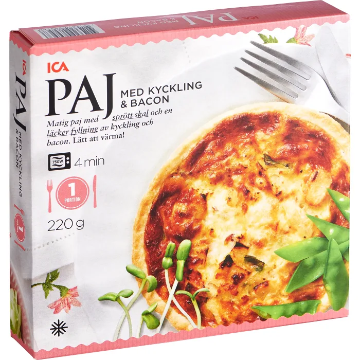 Kyckling & baconpaj Fryst 220g ICA