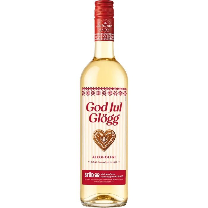 Glögg Alkoholfri God Jul Vit 75cl Saturnus 1893