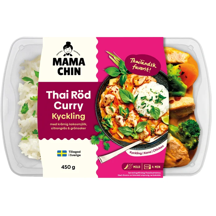 Färdigmat Thai Röd Curry Kyckling 450g Mama Chin