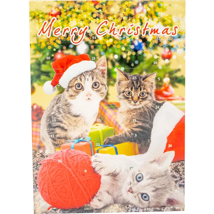 Julkalender Choklad Hund och Katt 75g Wawi