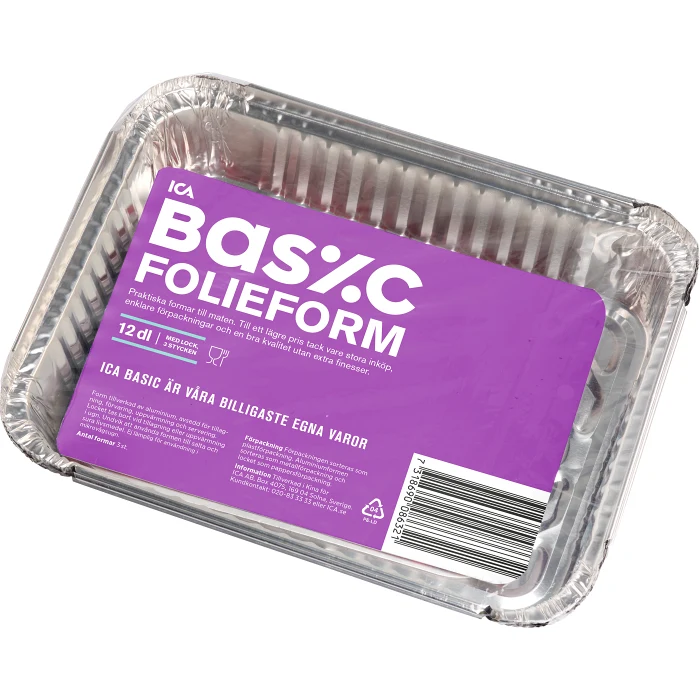 Med lock Aluminiumform 12dl 3-p ICA Basic