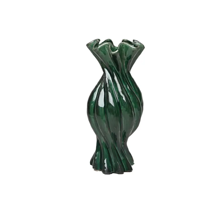 Vas Karamell grön 25cm x12