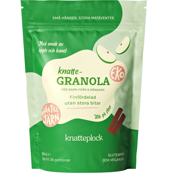 Knattegranola äpple och kanel 6m 200g Knatteplock